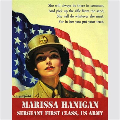 Custom Star Spangled Gal Vintage Print with Text - myDaVinci